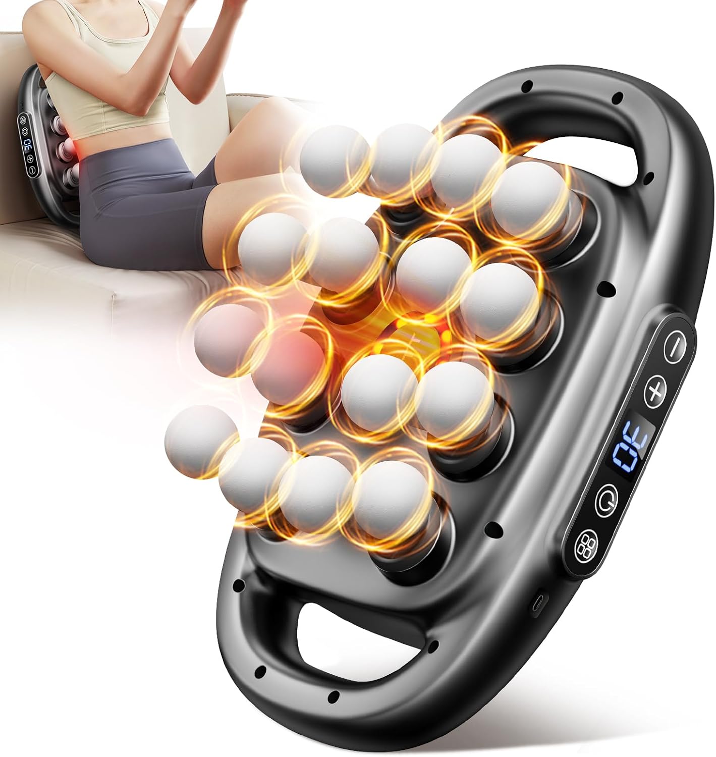 Deep Tissue Massage Gun with 16 Heads
