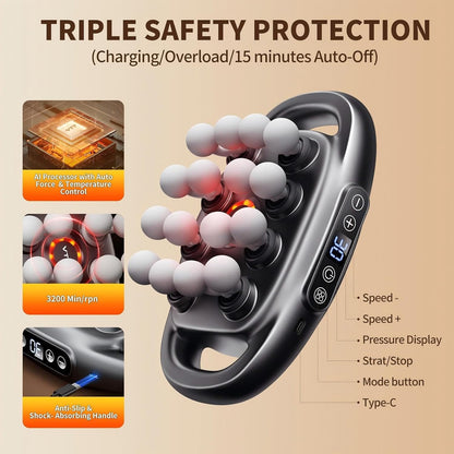 Deep Tissue Massage Gun with 16 Heads