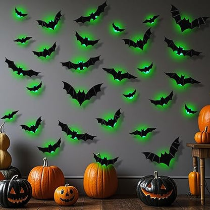 3D LED Bats Wall Decor,36 Pcs