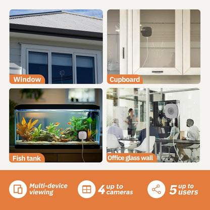 GIRAFIT 3MP 2K Window Camera,WiFi Indoor Cam