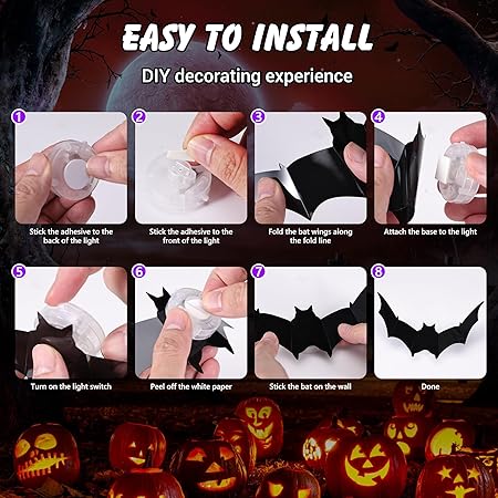 3D LED Bats Wall Decor,36 Pcs