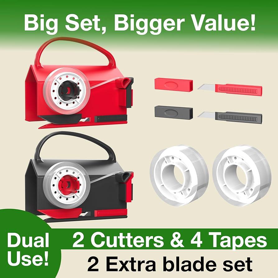 Wrapping Paper Cutter With Tape Dispenser