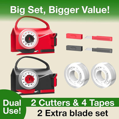 Wrapping Paper Cutter With Tape Dispenser