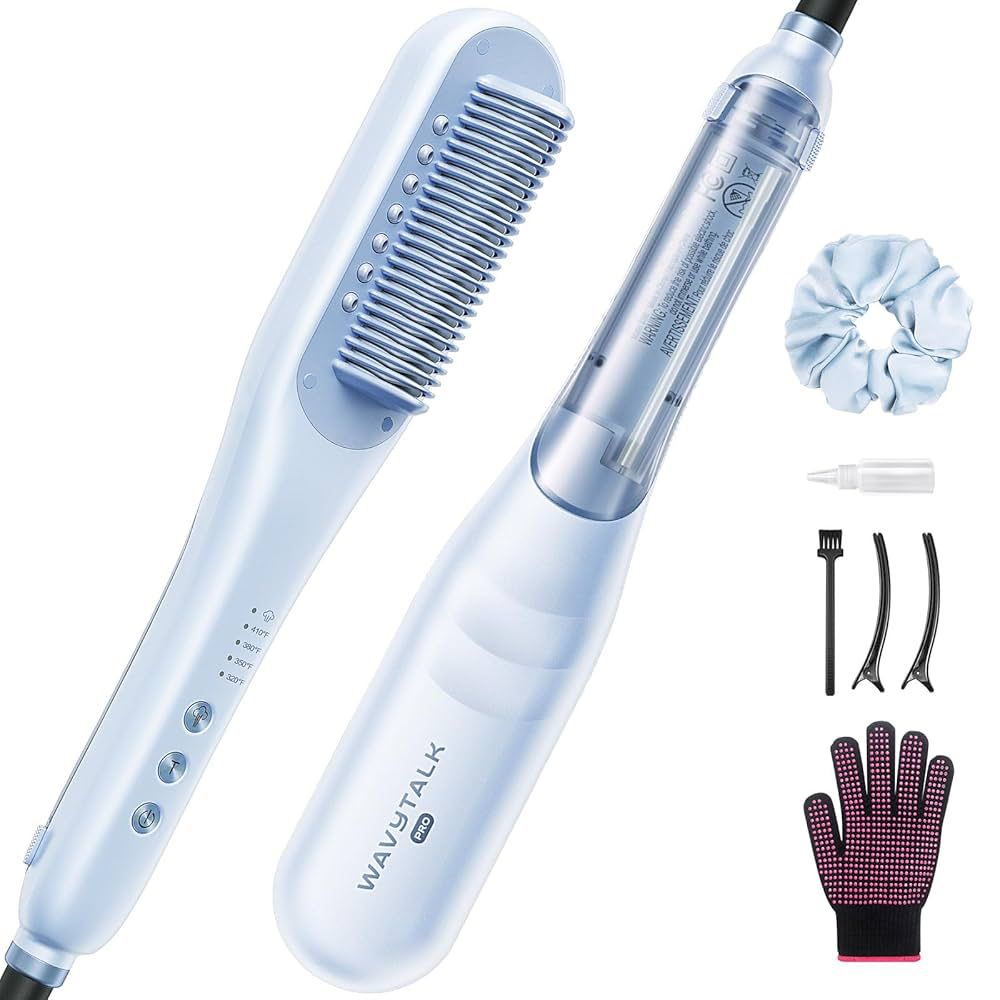 Wavytalk 3-in-1 Hair Straightener Brush